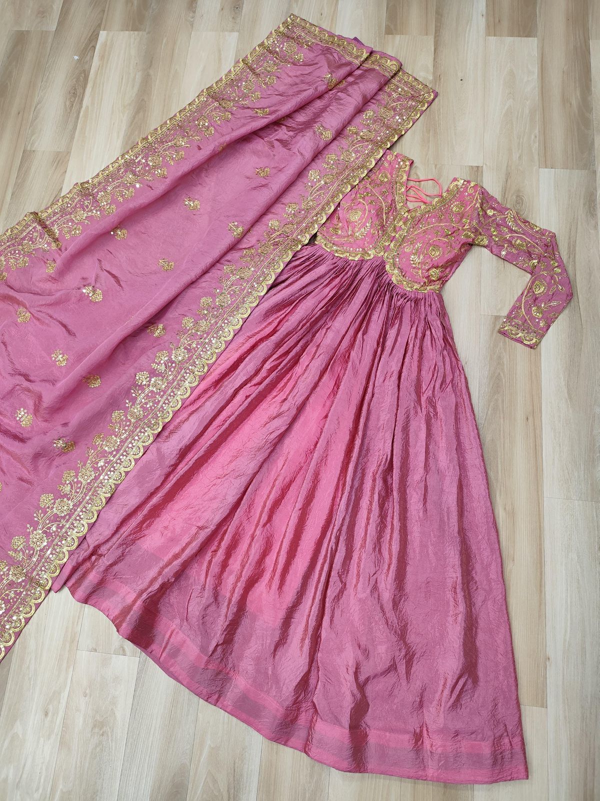 Party Wear Gown Dupatta Set