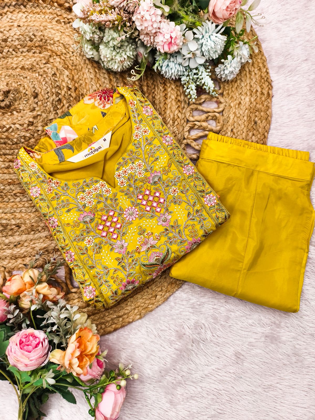 Designer Crepe Kaftan Palazzo Co-ord Set