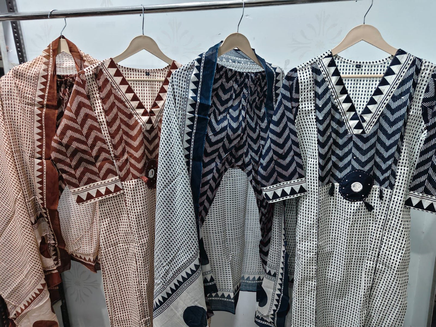 Elegant Trendy Cotton Kurta 3-Piece Set