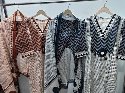 Elegant Trendy Cotton Kurta 3-Piece Set