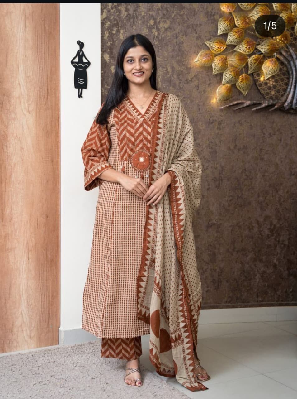 Elegant Trendy Cotton Kurta 3-Piece Set