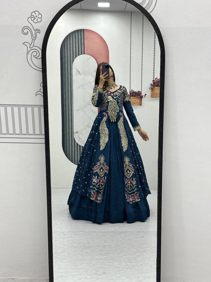 Festival Special Crop Top with Shrug Lehenga Set