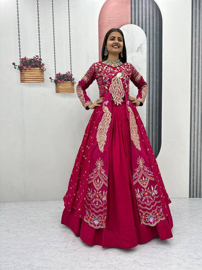 Festival Special Crop Top with Shrug Lehenga Set