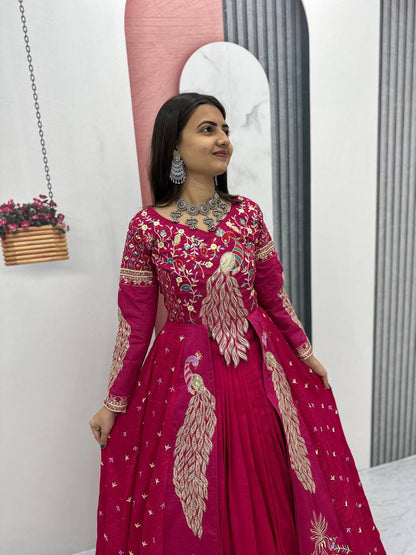 Festival Special Crop Top with Shrug Lehenga Set
