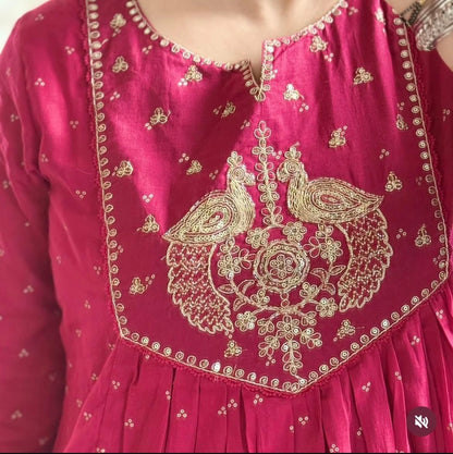 Dreamy Anarkali Angrakha Cotton Kurta Set