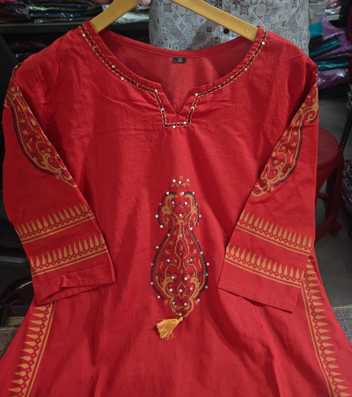 Elegant Heavy 3-Piece Cotton Kurta Set