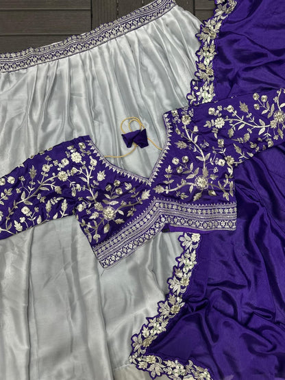 Super Trending Purple Lehenga Choli Set