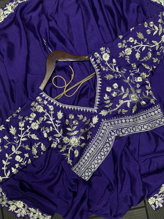 Super Trending Purple Lehenga Choli Set
