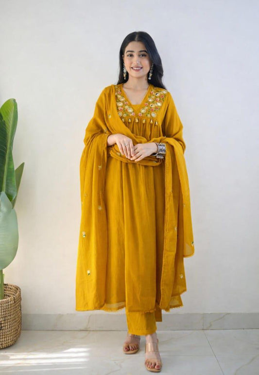 Festival Ready 3-piece Cotton Kurta Set