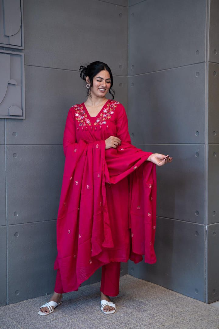 Festival Ready 3-piece Cotton Kurta Set