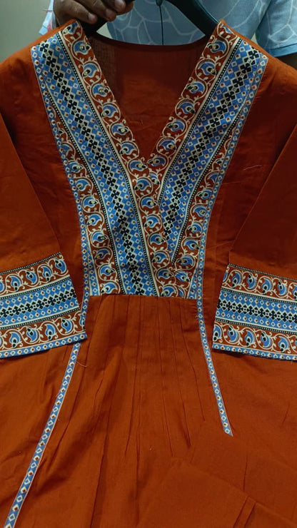 Trending Rust Ethnic 3-piece Kurta Set