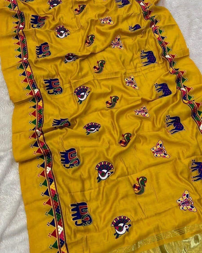 Semi Gajji Ghamti Work Dupatta