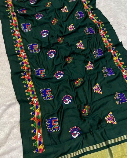 Semi Gajji Ghamti Work Dupatta