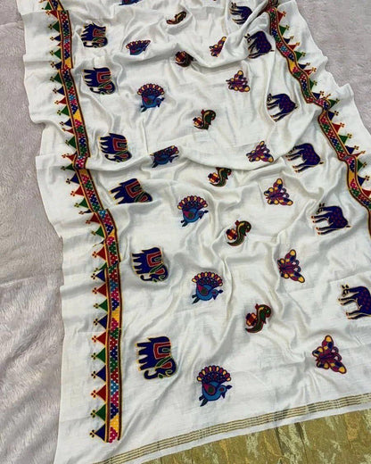 Semi Gajji Ghamti Work Dupatta