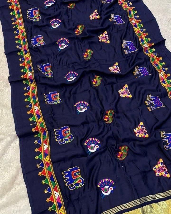 Semi Gajji Ghamti Work Dupatta