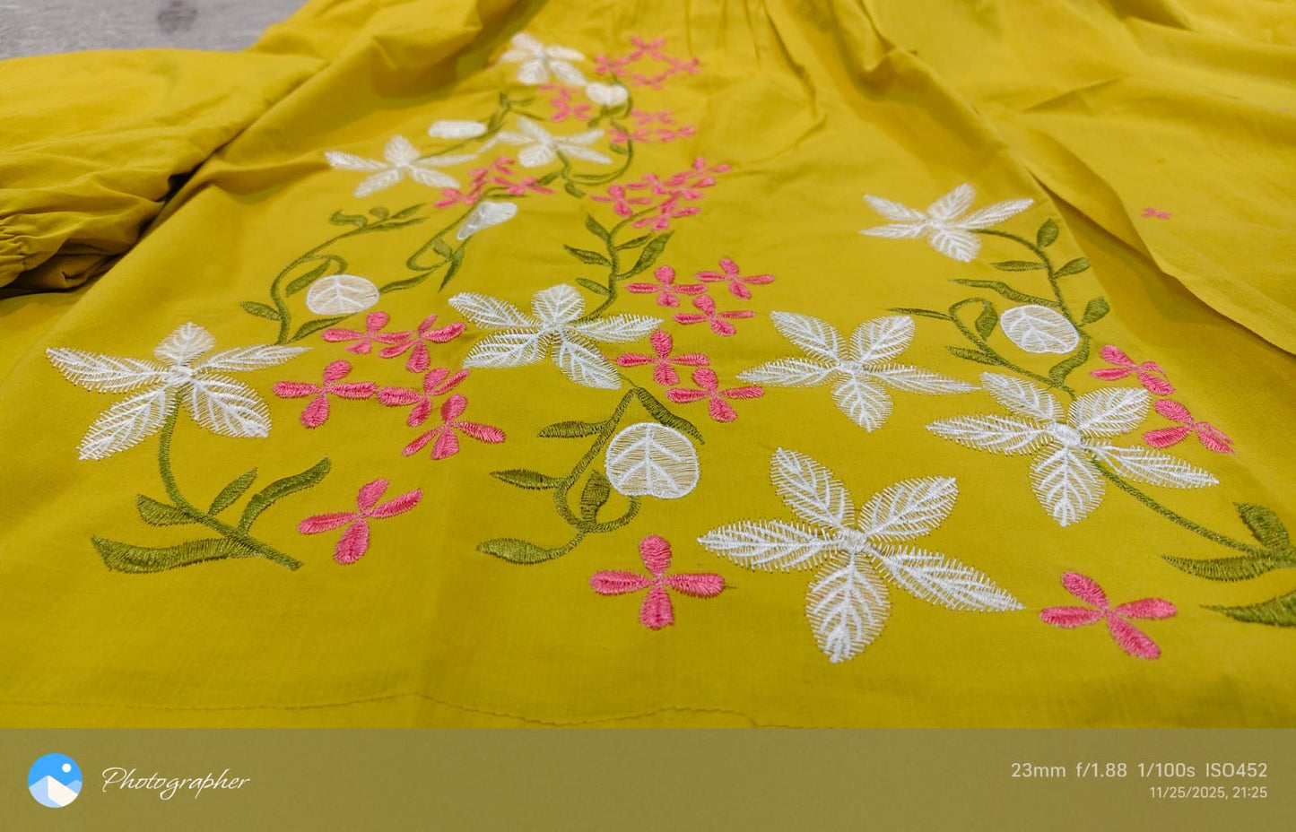 Floral Embroidered Cotton Kurta Set