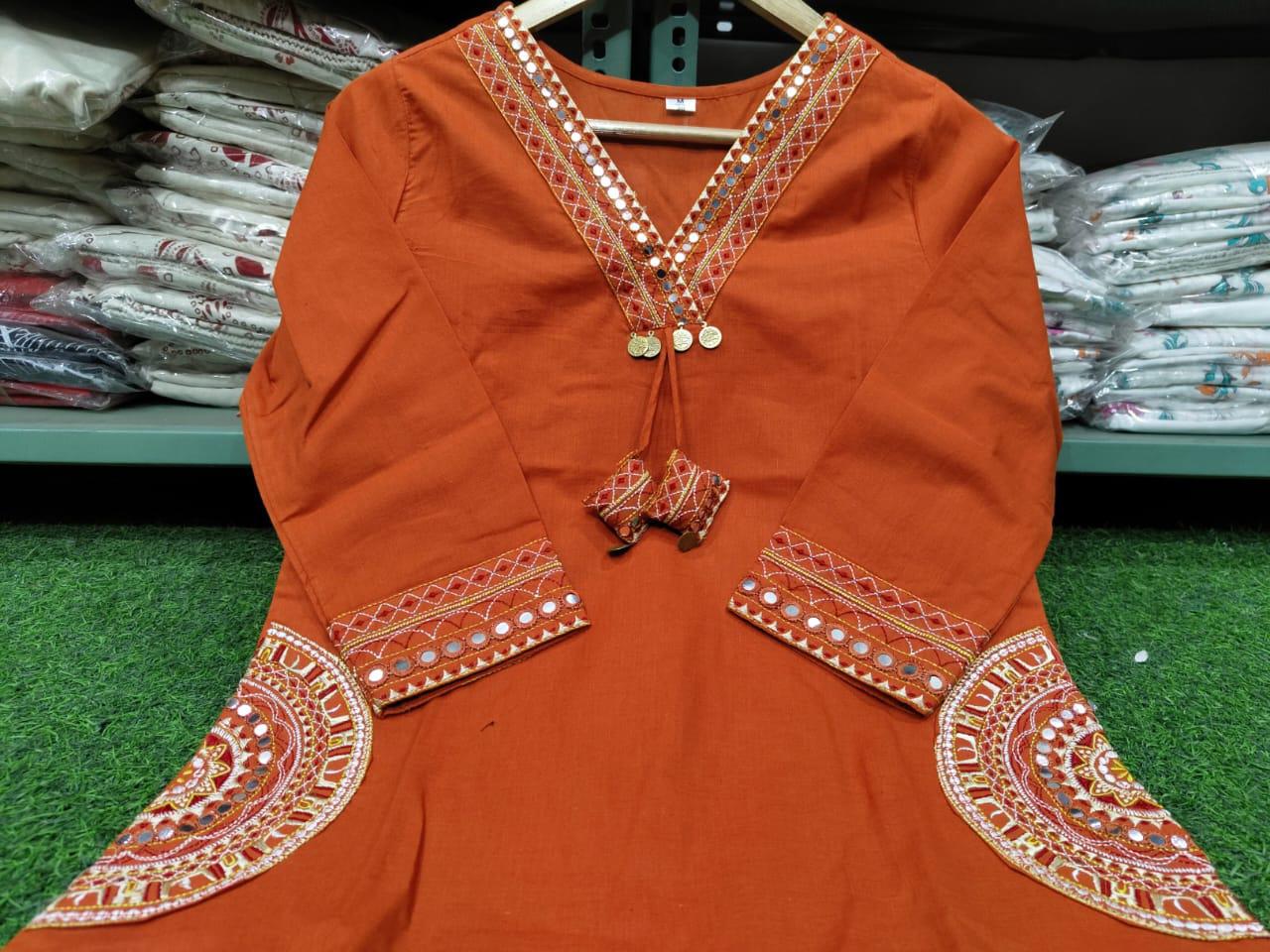 Premium Embroidered Dhabu Cotton Kurta 3-piece Set