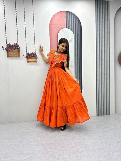 Trending Khatli Work Flared Gown
