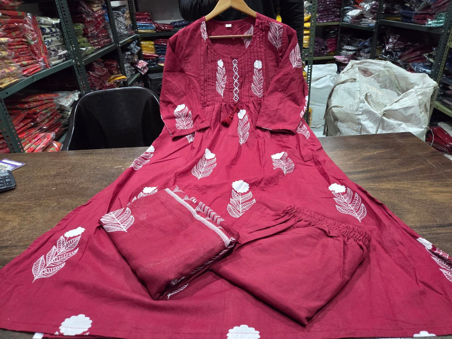 Simple Yet Elegant Pintex Cotton Kurta Set