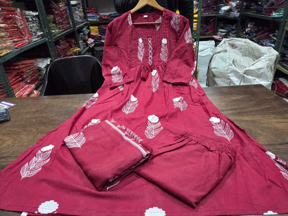 Simple Yet Elegant Pintex Cotton Kurta Set
