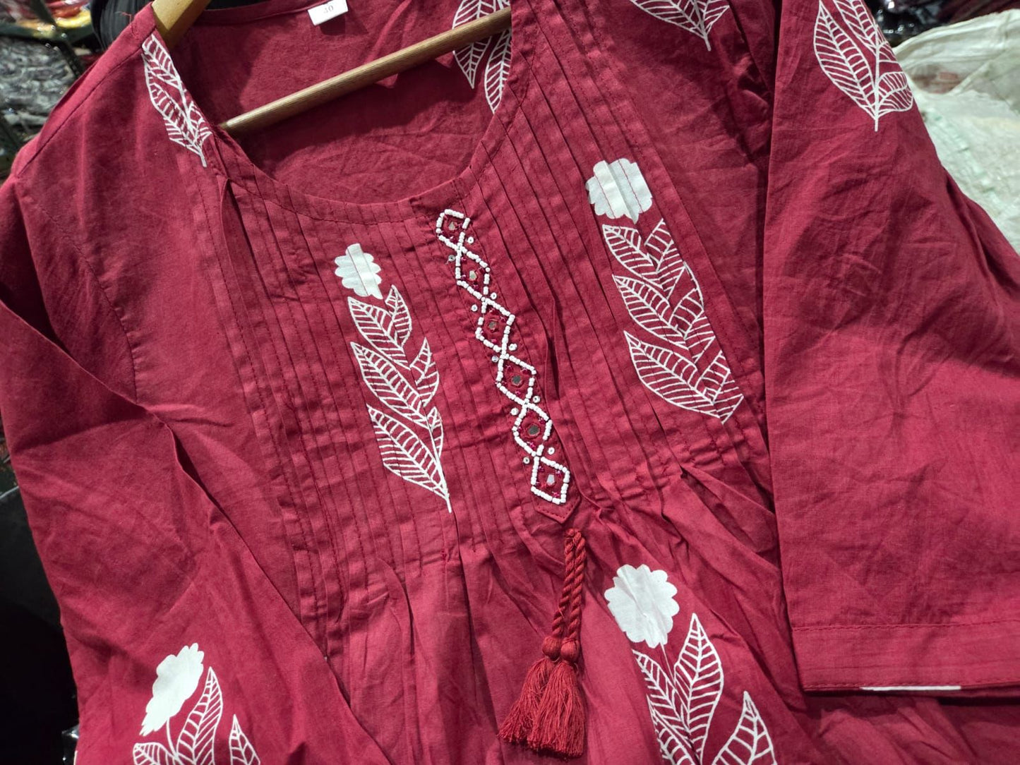 Simple Yet Elegant Pintex Cotton Kurta Set