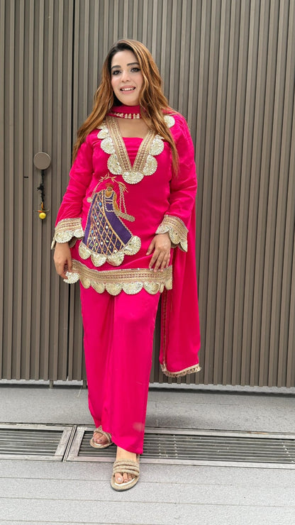 New Look Festive Top, Pant & Dupatta Set