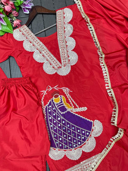 New Look Festive Top, Pant & Dupatta Set