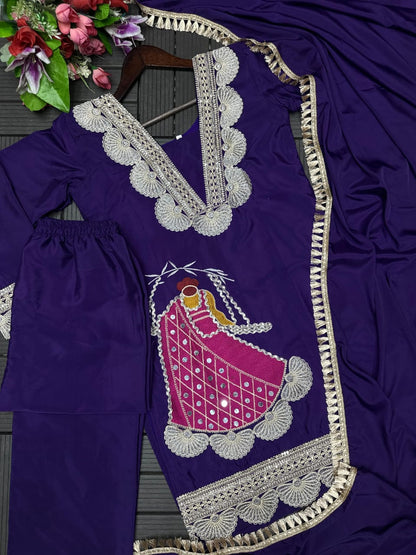 New Look Festive Top, Pant & Dupatta Set