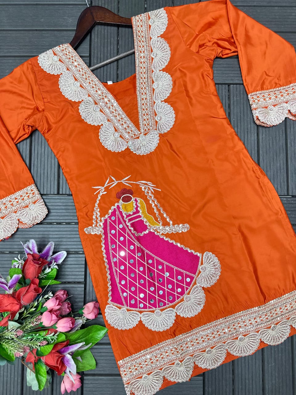 New Look Festive Top, Pant & Dupatta Set