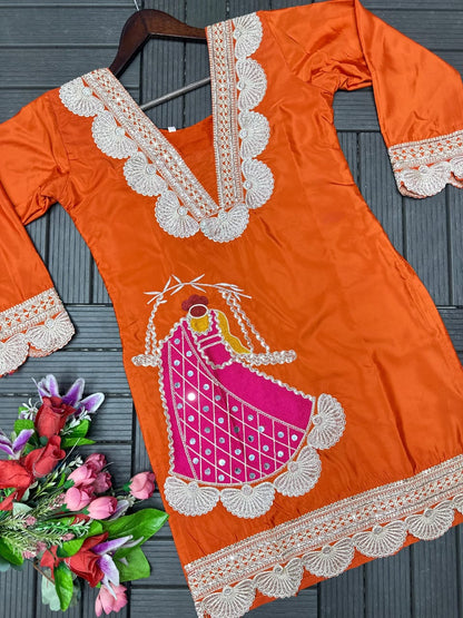 New Look Festive Top, Pant & Dupatta Set