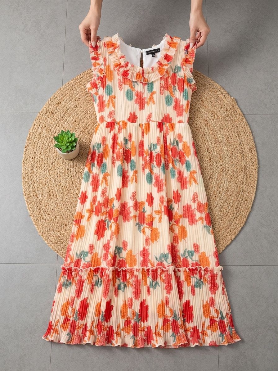Saffron Spring Floral Maxi Dress