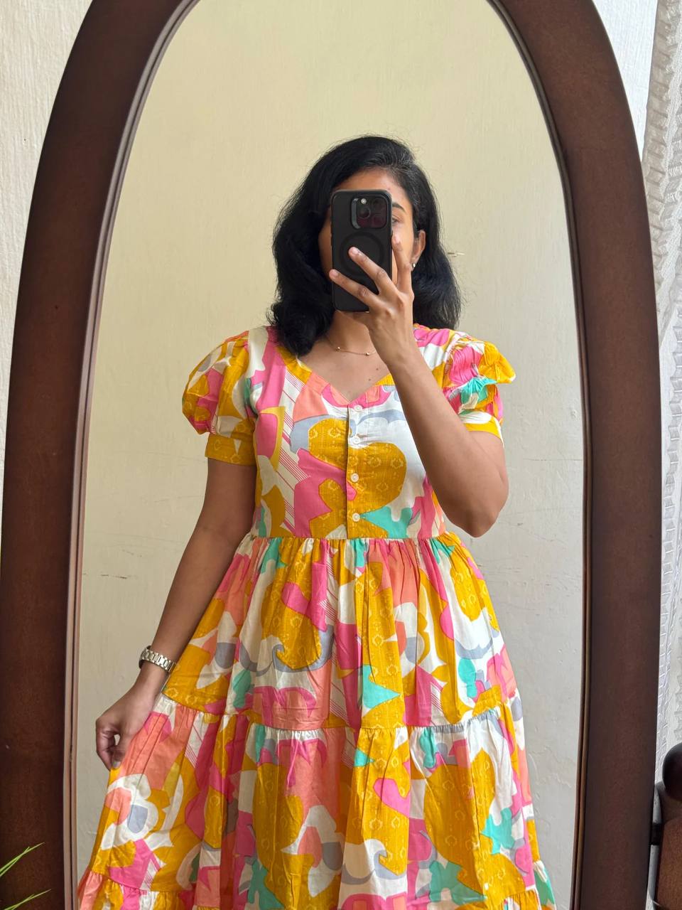 Stunner Orange Floral Dress
