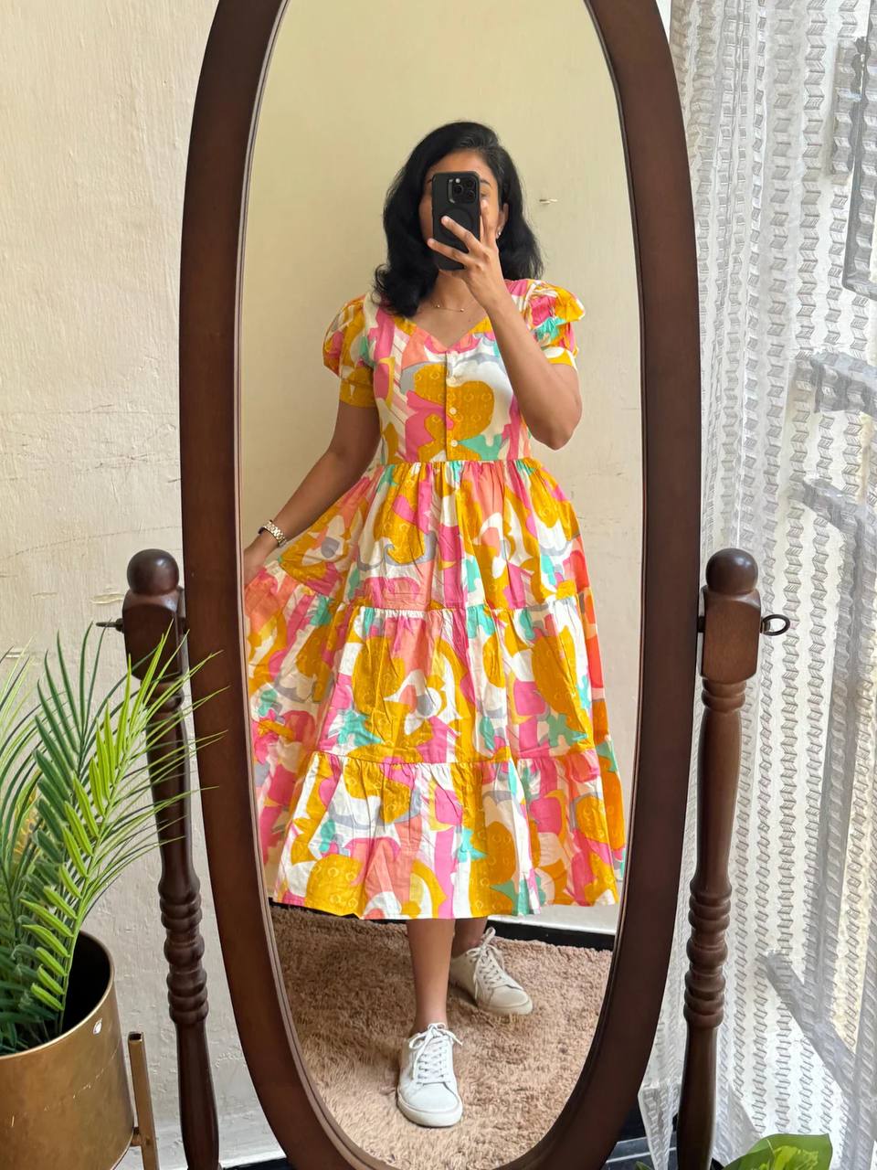 Stunner Orange Floral Dress