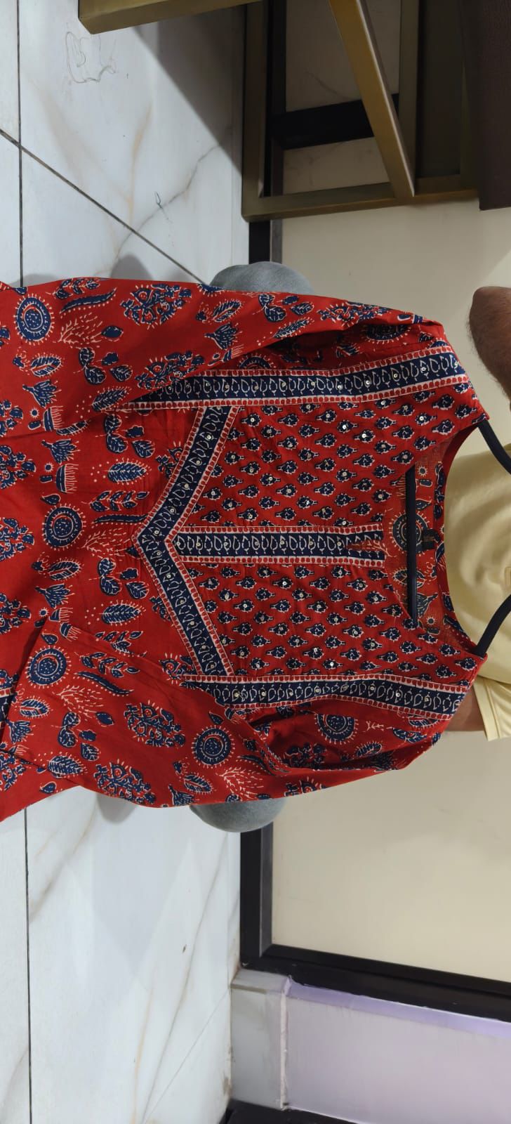 Designer Ajrakh Print Cotton Kurta Set