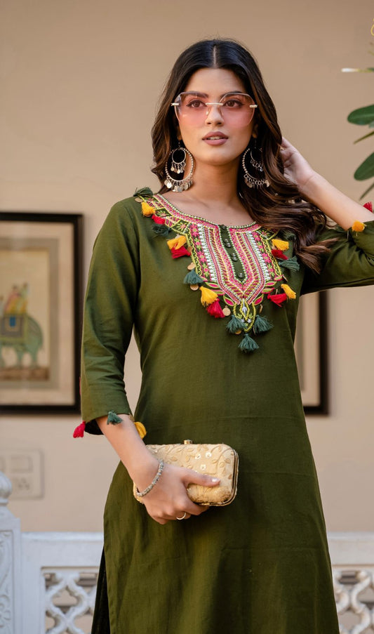 Beautiful Co-ord Set With Sicca Hand Work