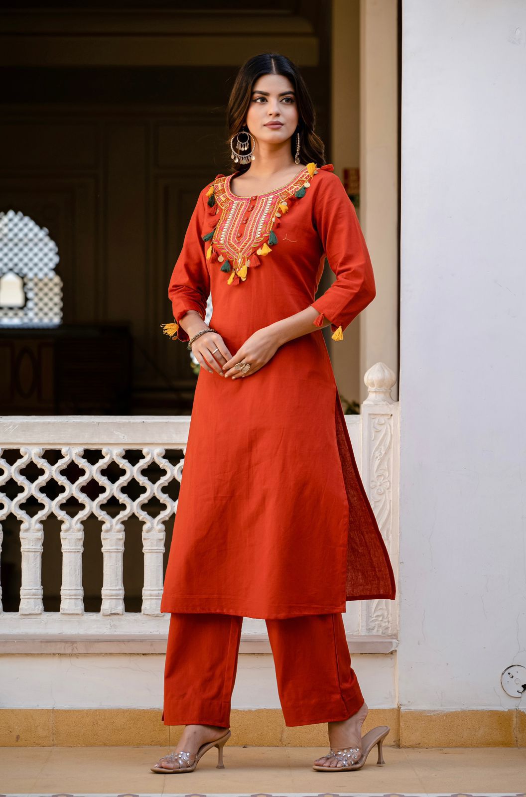 Beautiful Co-ord Set With Sicca Hand Work