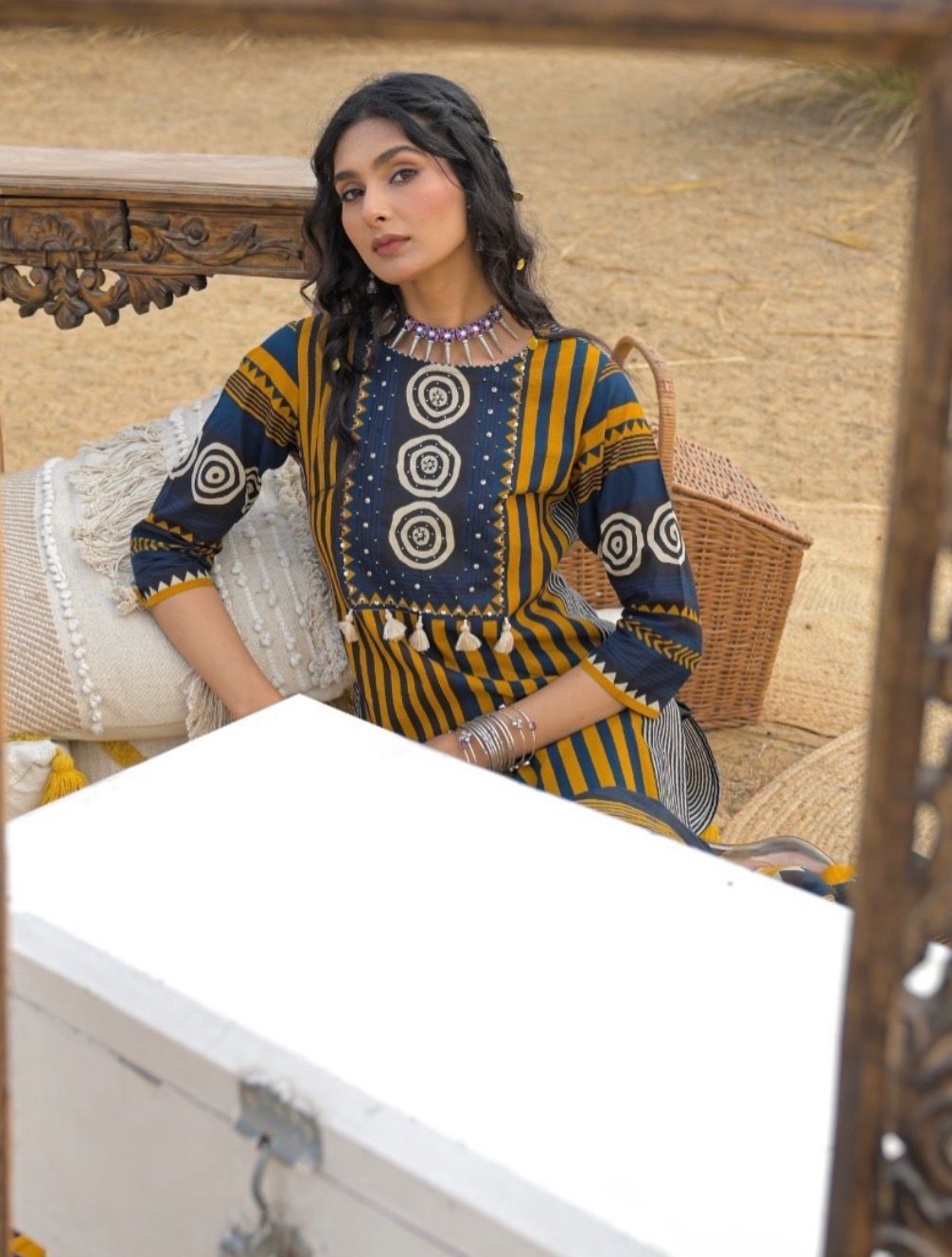 Trendy Straight Cotton Kurta 3-Piece Set
