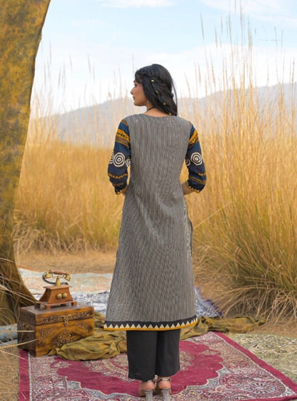 Trendy Straight Cotton Kurta 3-Piece Set