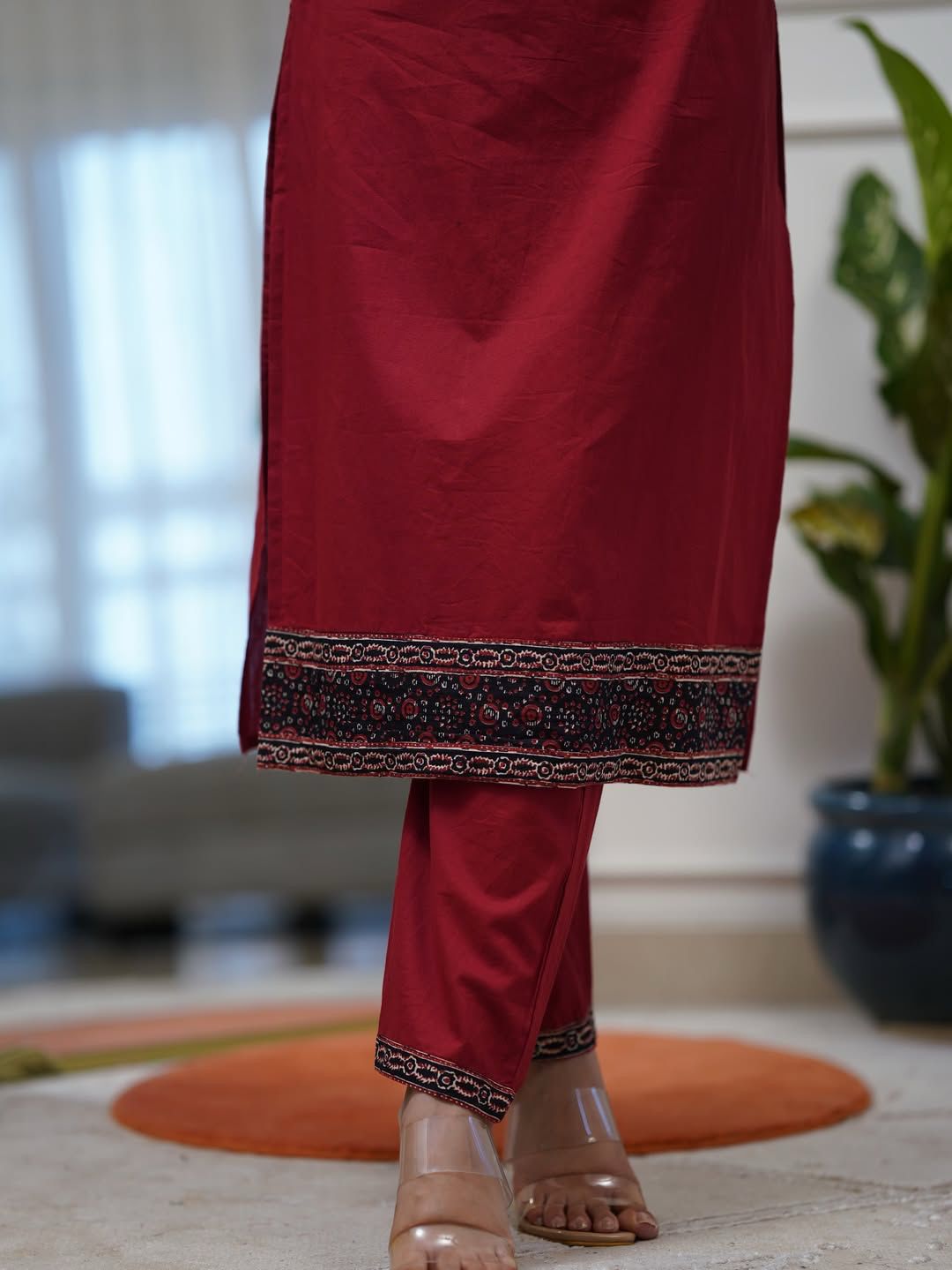 Elegant Handwork 3-Piece Cotton Kurta Set