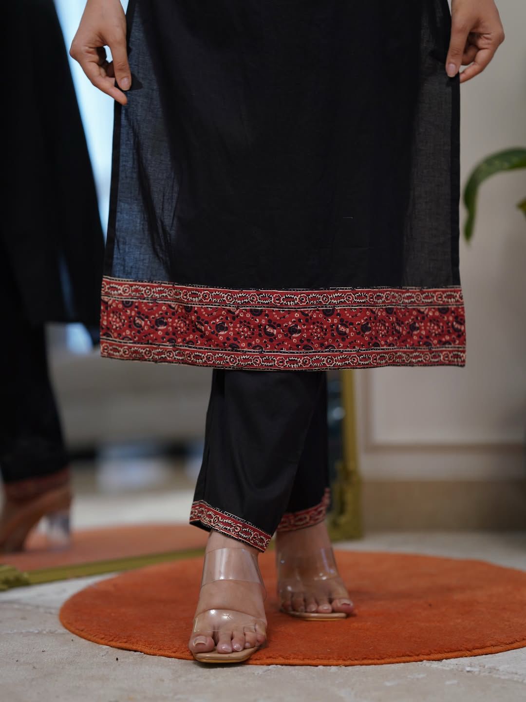 Elegant Handwork 3-Piece Cotton Kurta Set