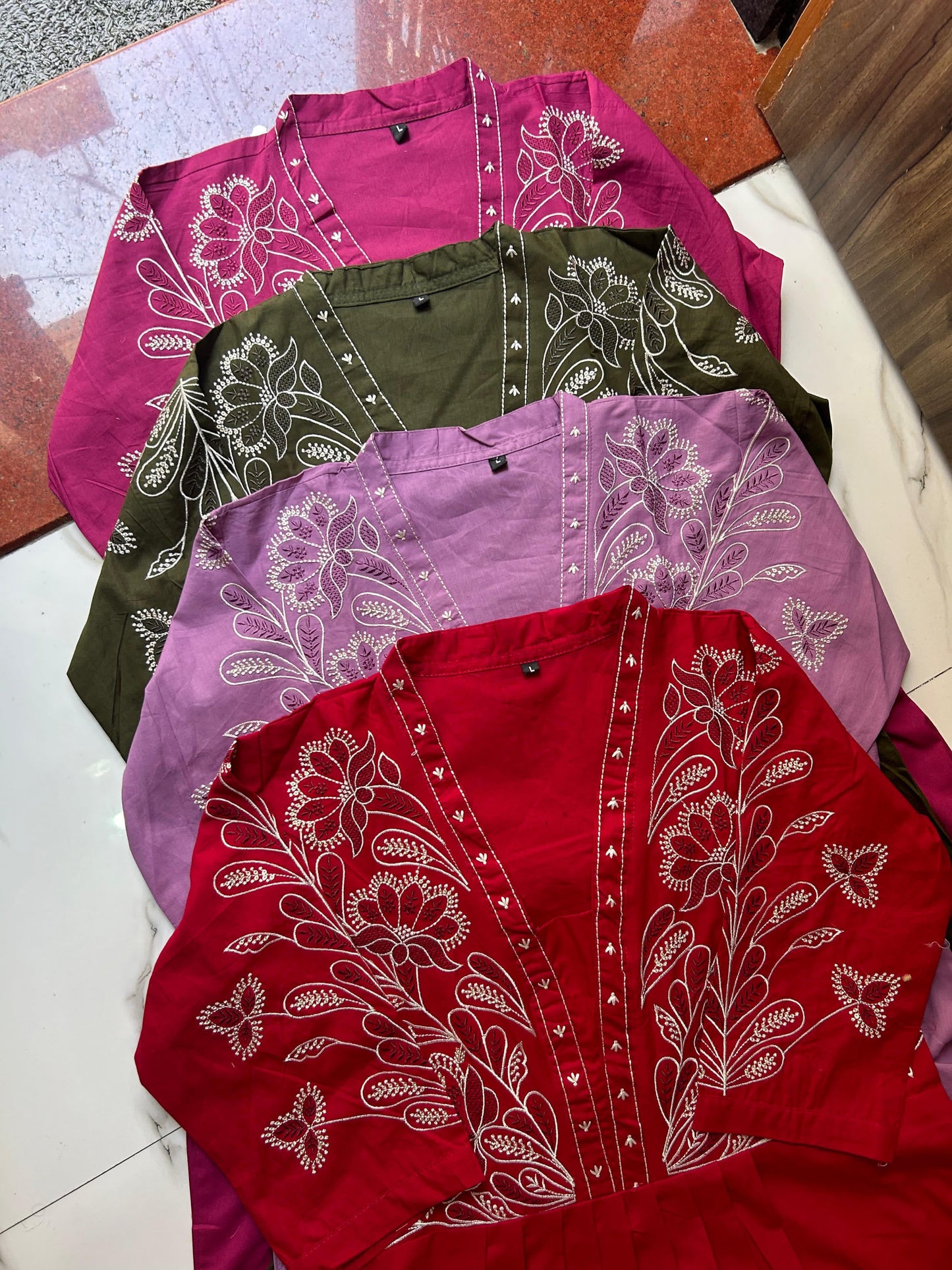 Premium Dhabu Cotton Embroidered Co-ord Set