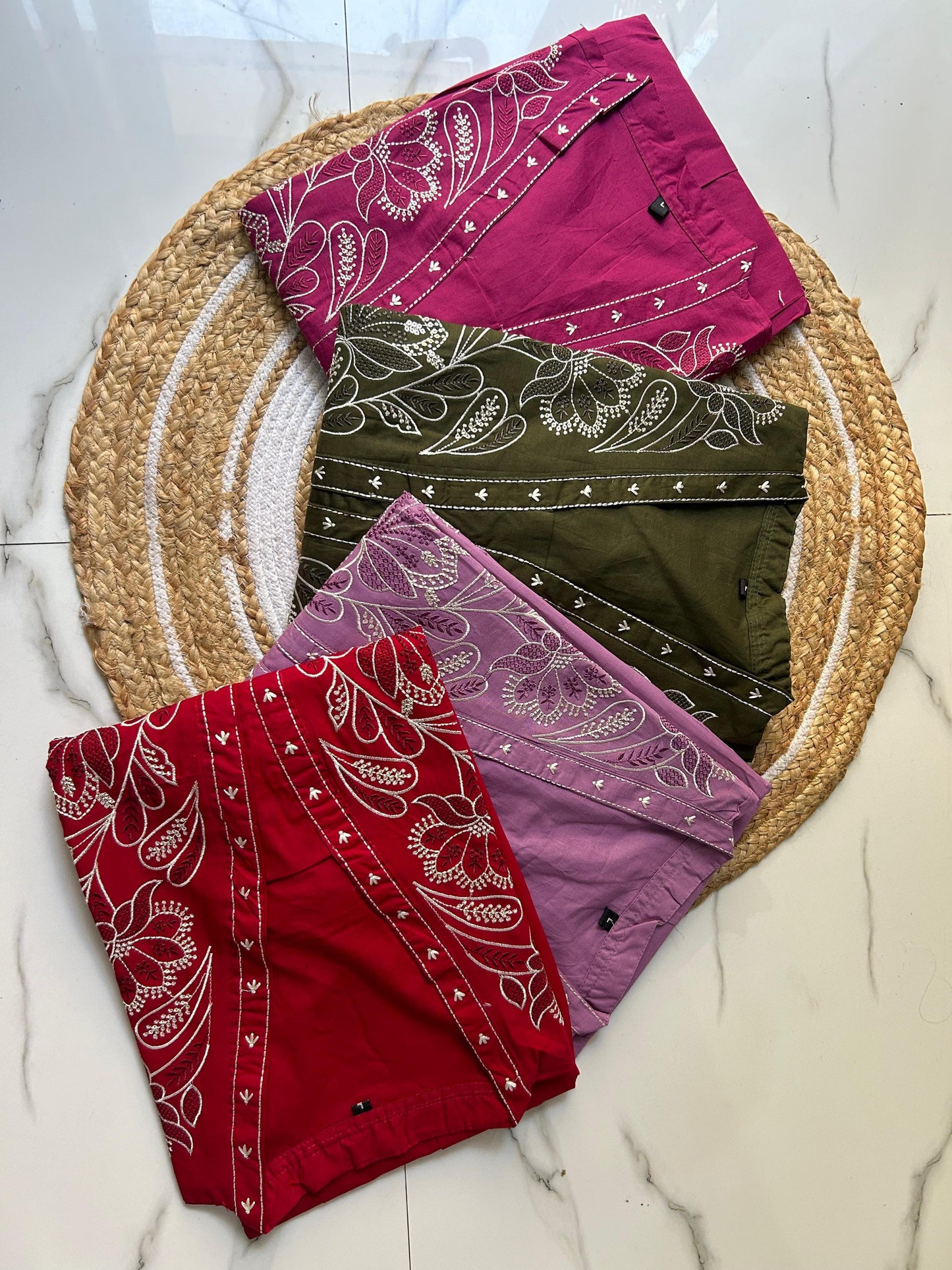 Premium Dhabu Cotton Embroidered Co-ord Set