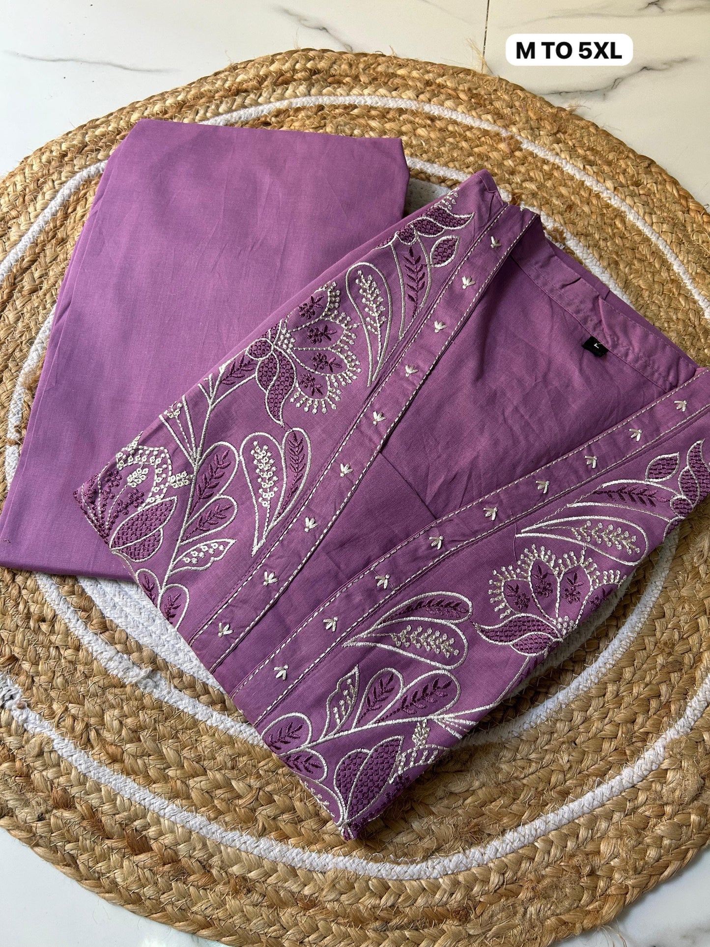 Premium Dhabu Cotton Embroidered Co-ord Set