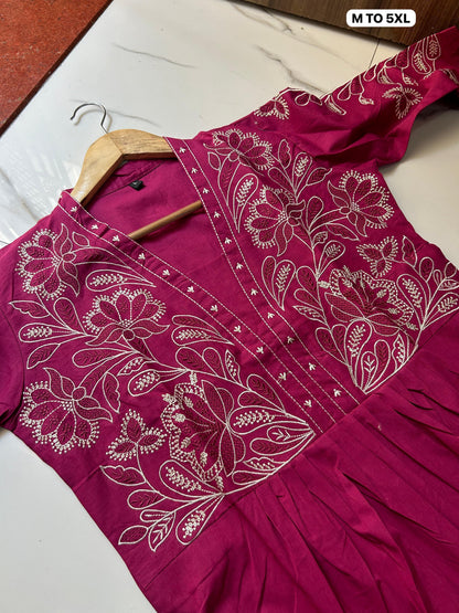 Premium Dhabu Cotton Embroidered Co-ord Set