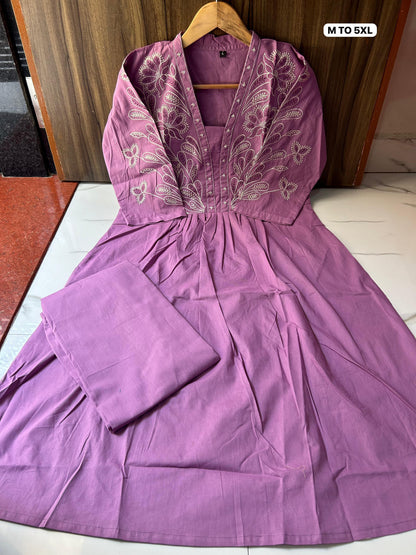 Premium Dhabu Cotton Embroidered Co-ord Set