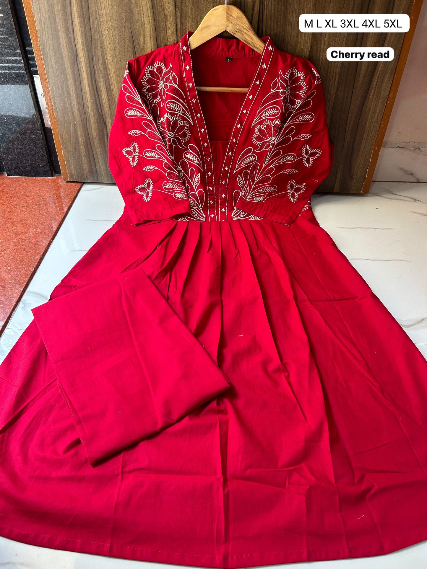 Premium Dhabu Cotton Embroidered Co-ord Set