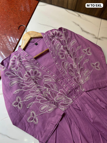 Premium Dhabu Cotton Embroidered Co-ord Set