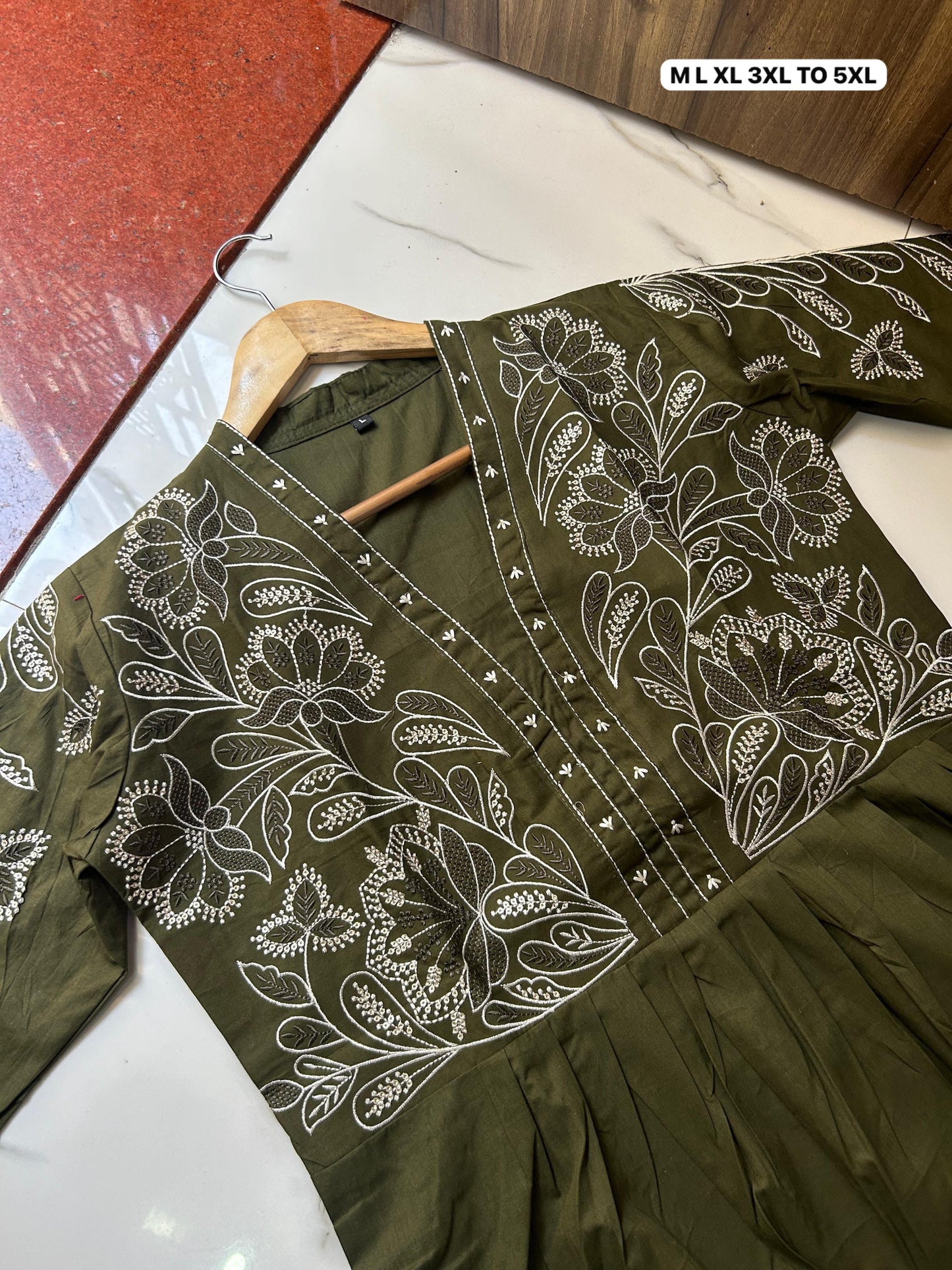 Premium Dhabu Cotton Embroidered Co-ord Set