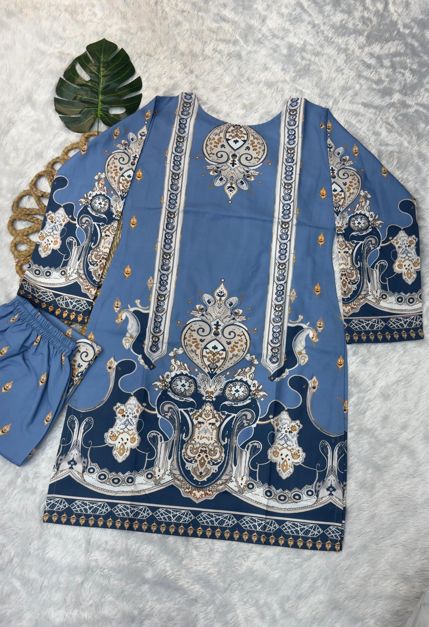 Trendy Blue Printed Co-ord Set
