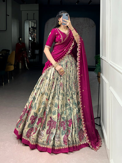 Designer Kalamkari Lehenga Set